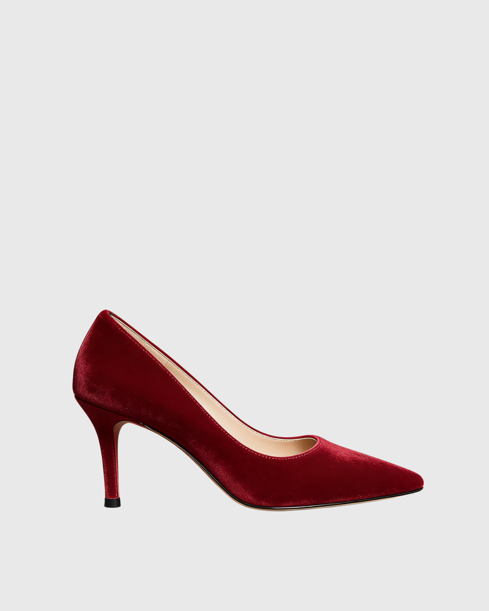 Kiara Red Velvet Pumps