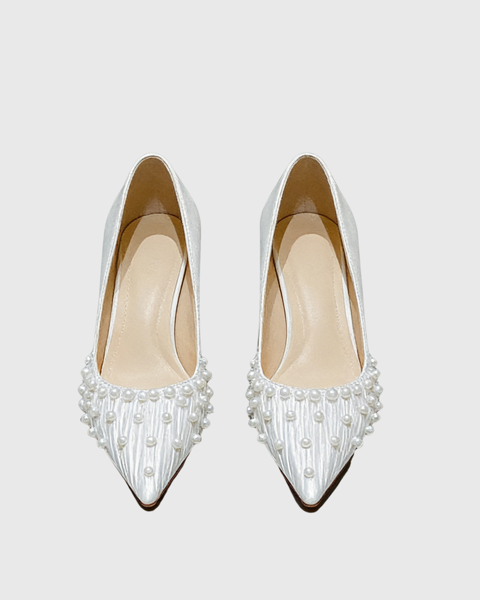 Itala Pearl Ruched Splicing Pumps