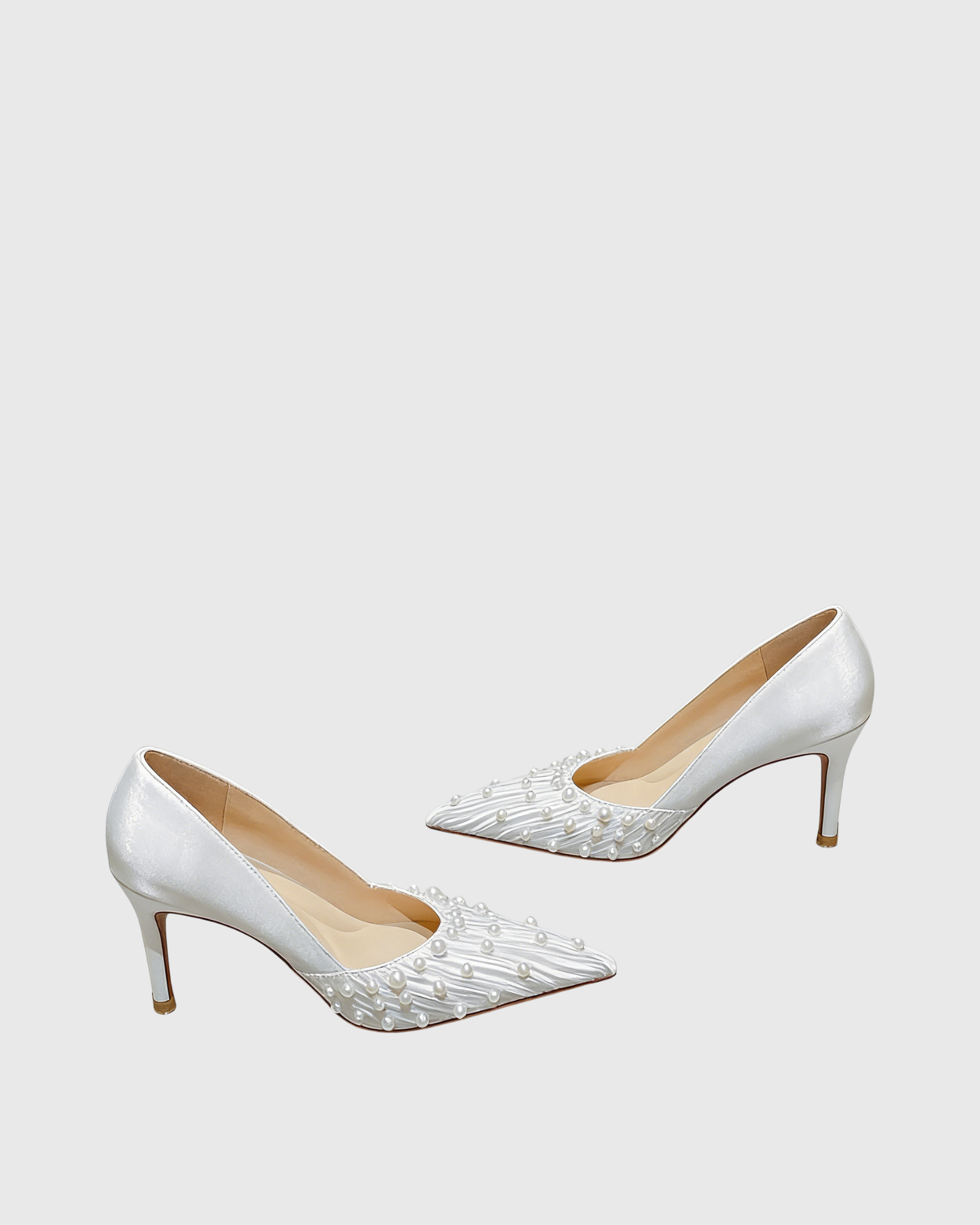 Itala Pearl Ruched Splicing Pumps