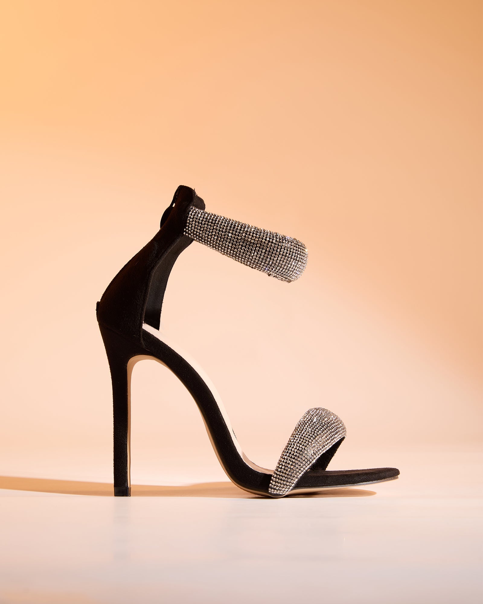 Bianca Silver Diamente Strap Sandals