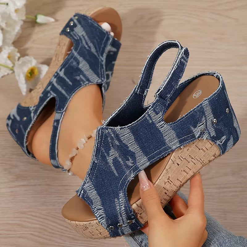 Deni - Wedge Sandals