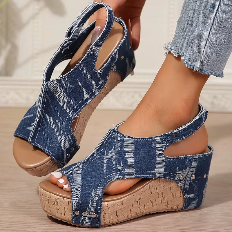 Deni - Wedge Sandals