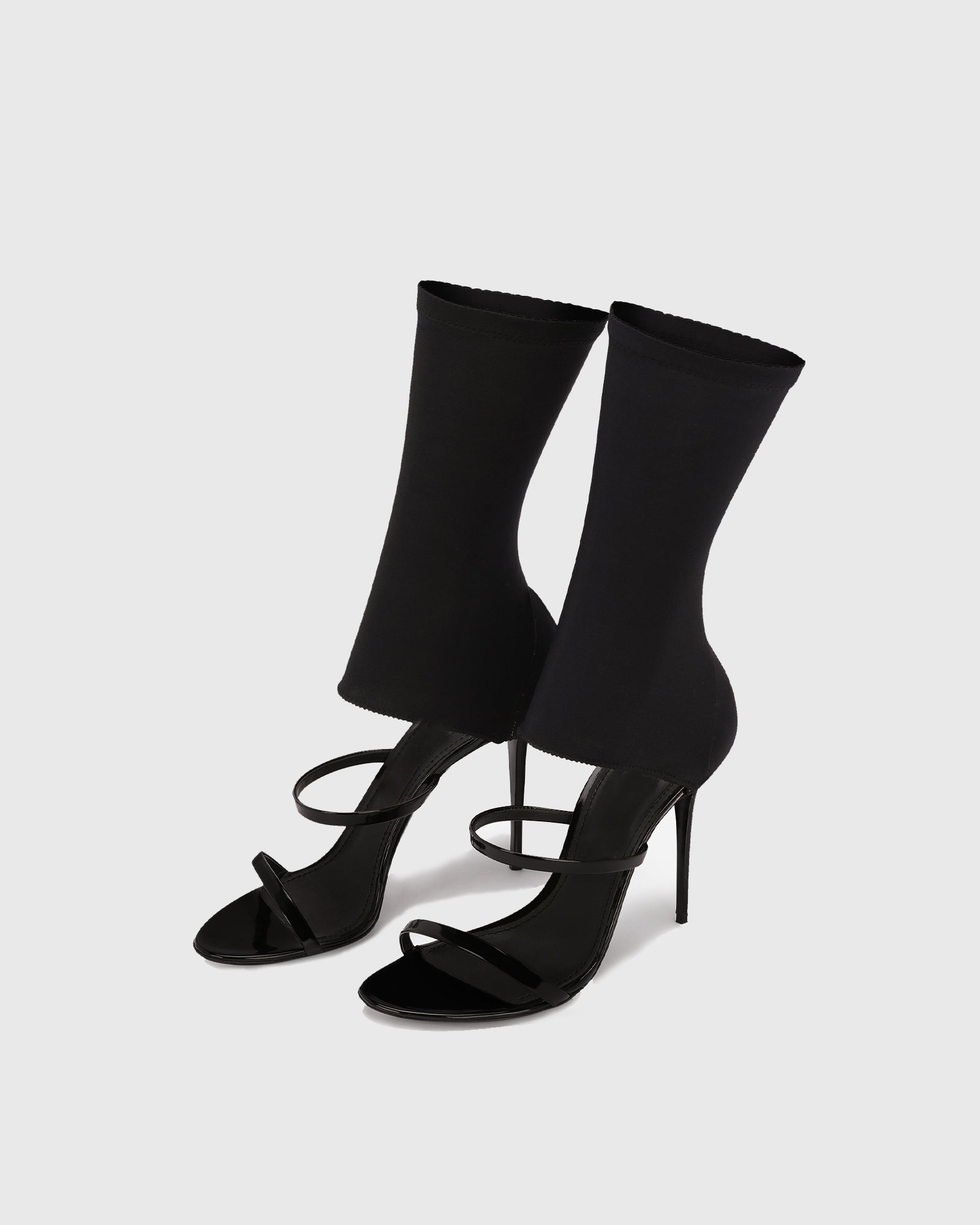 Norma Wrap Ankle Sandals In Black