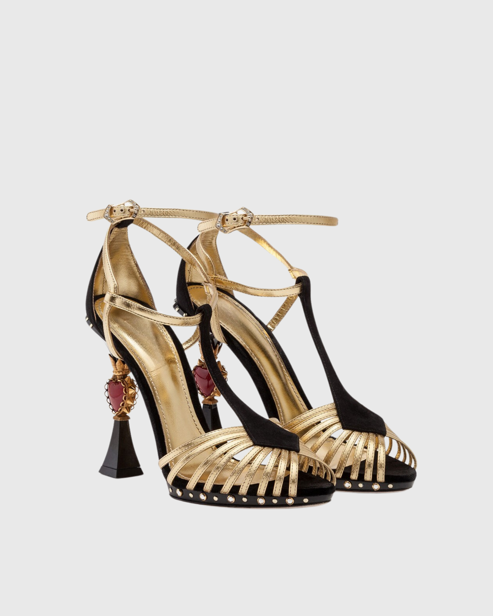 Ryan Vintage Cage Heart Sculptural Heels