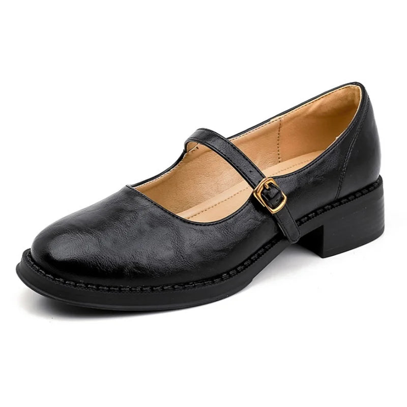 Classic Comfort Mary Janes Made Of Leather