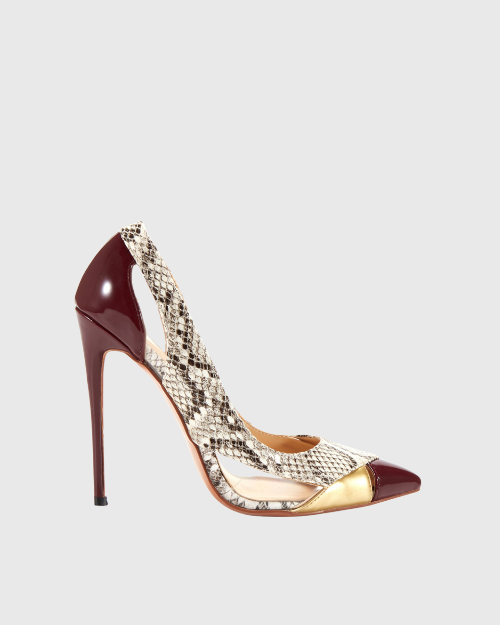 Saima Snake Print Cutout Pumps