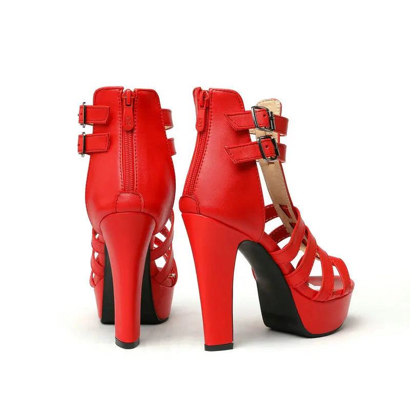 Lacey Strapped Platform Heels