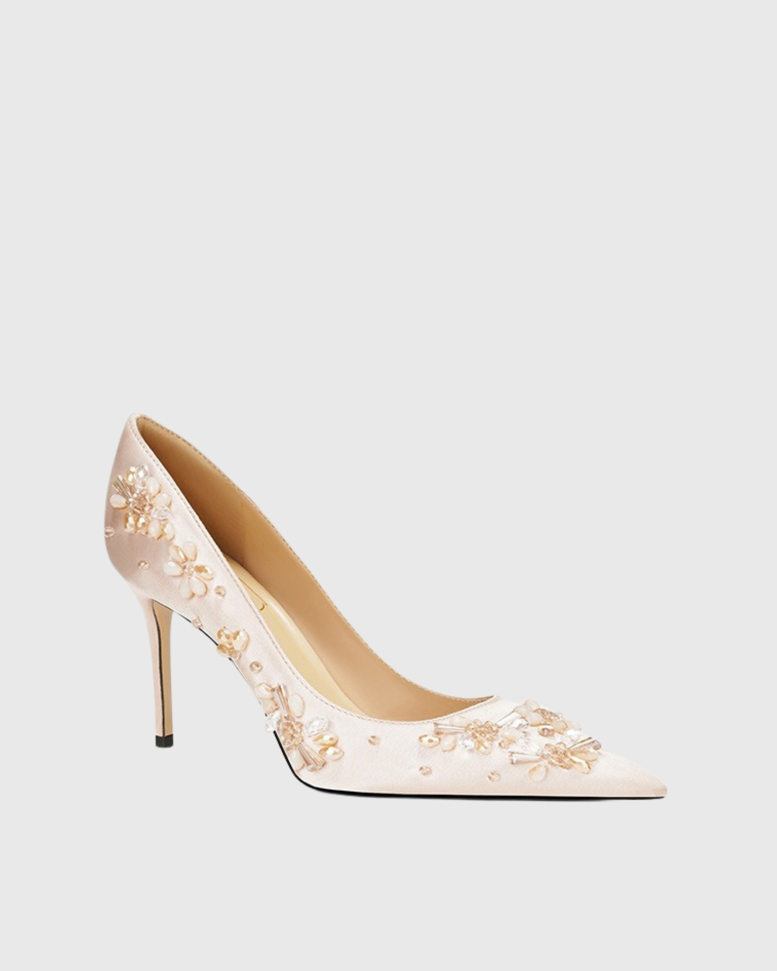 Vaike Crystal Embellished Satin Pumps