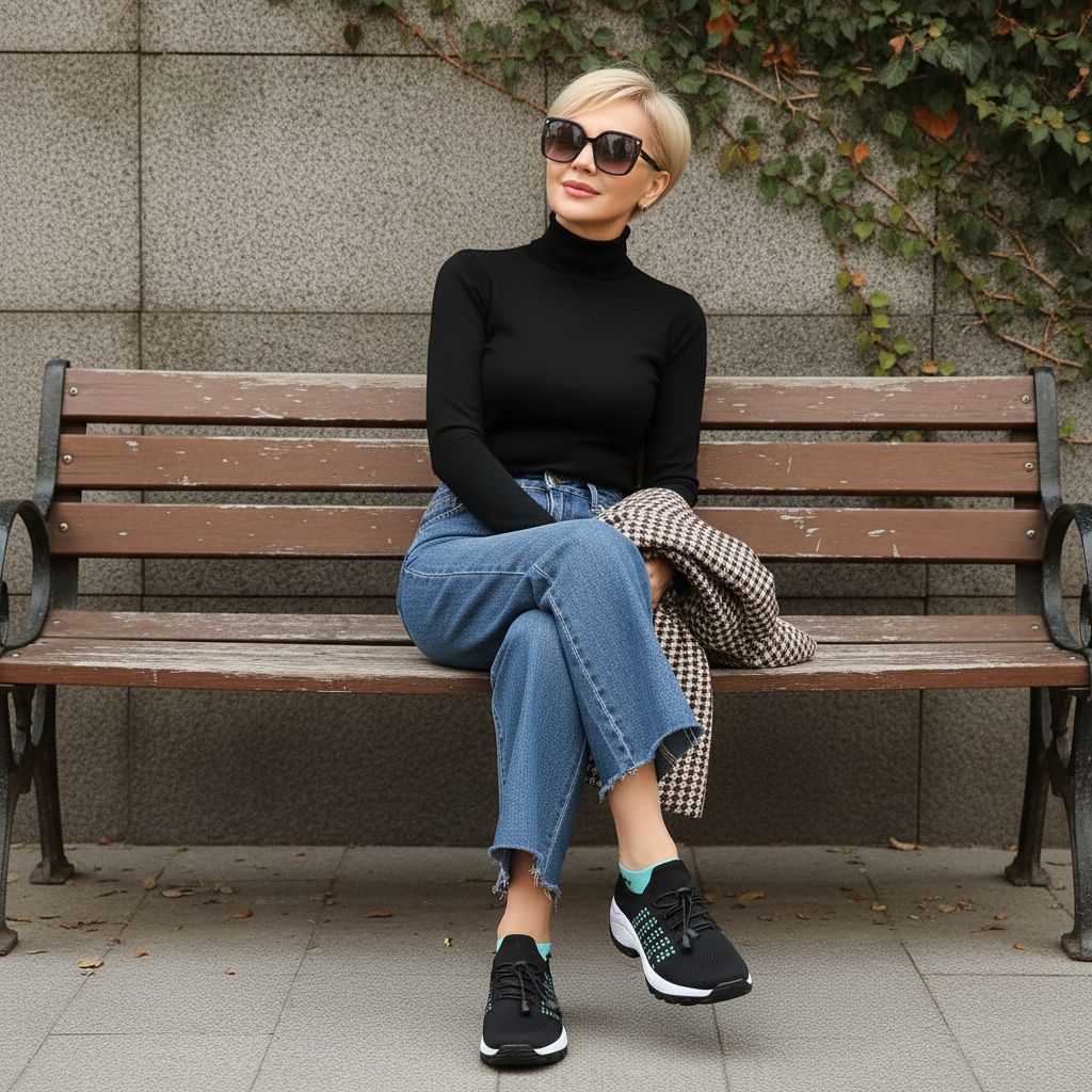 Ambulo Orthopedic Shoes Knitted Fabric - Green Black