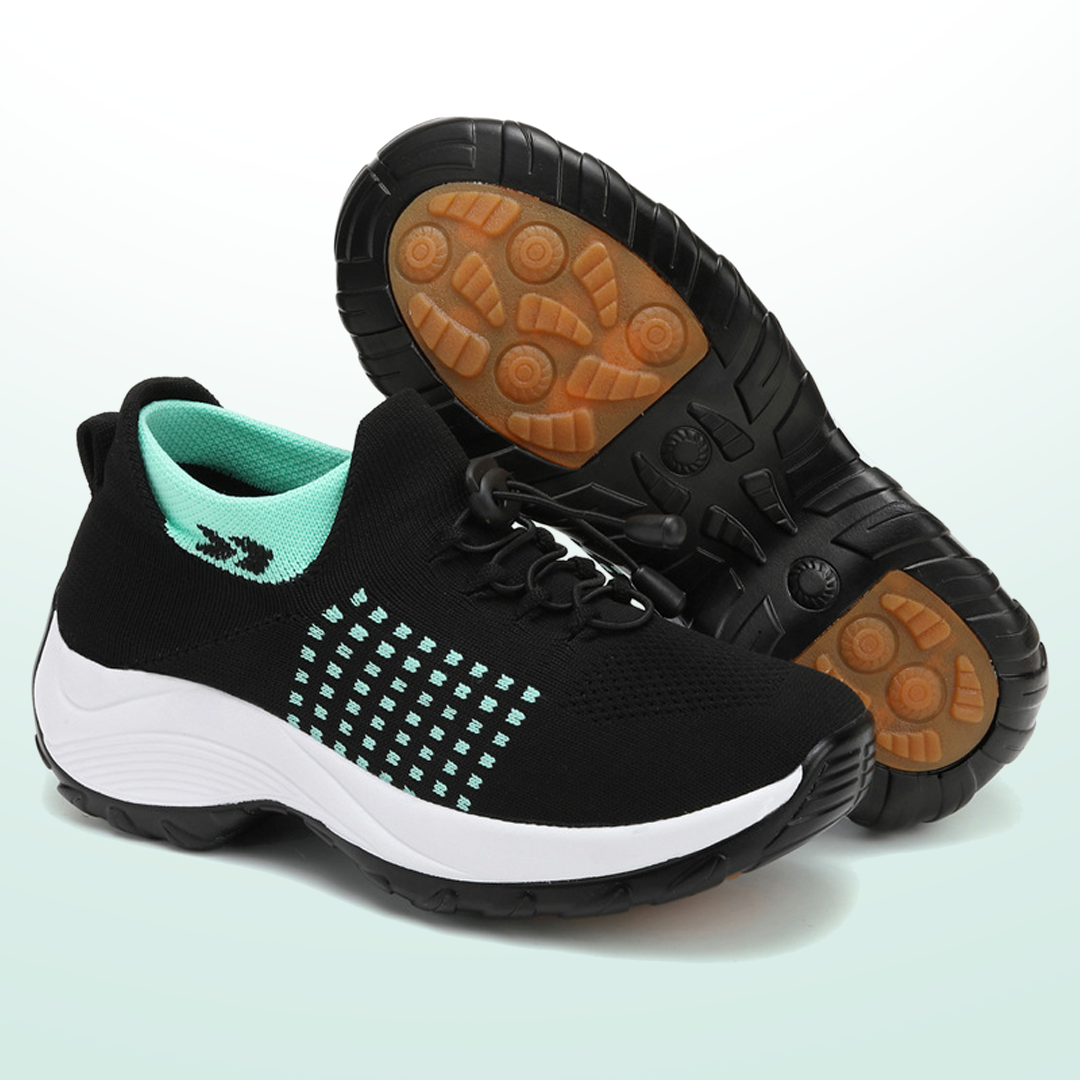 Ambulo Orthopedic Shoes Knitted Fabric - Green Black