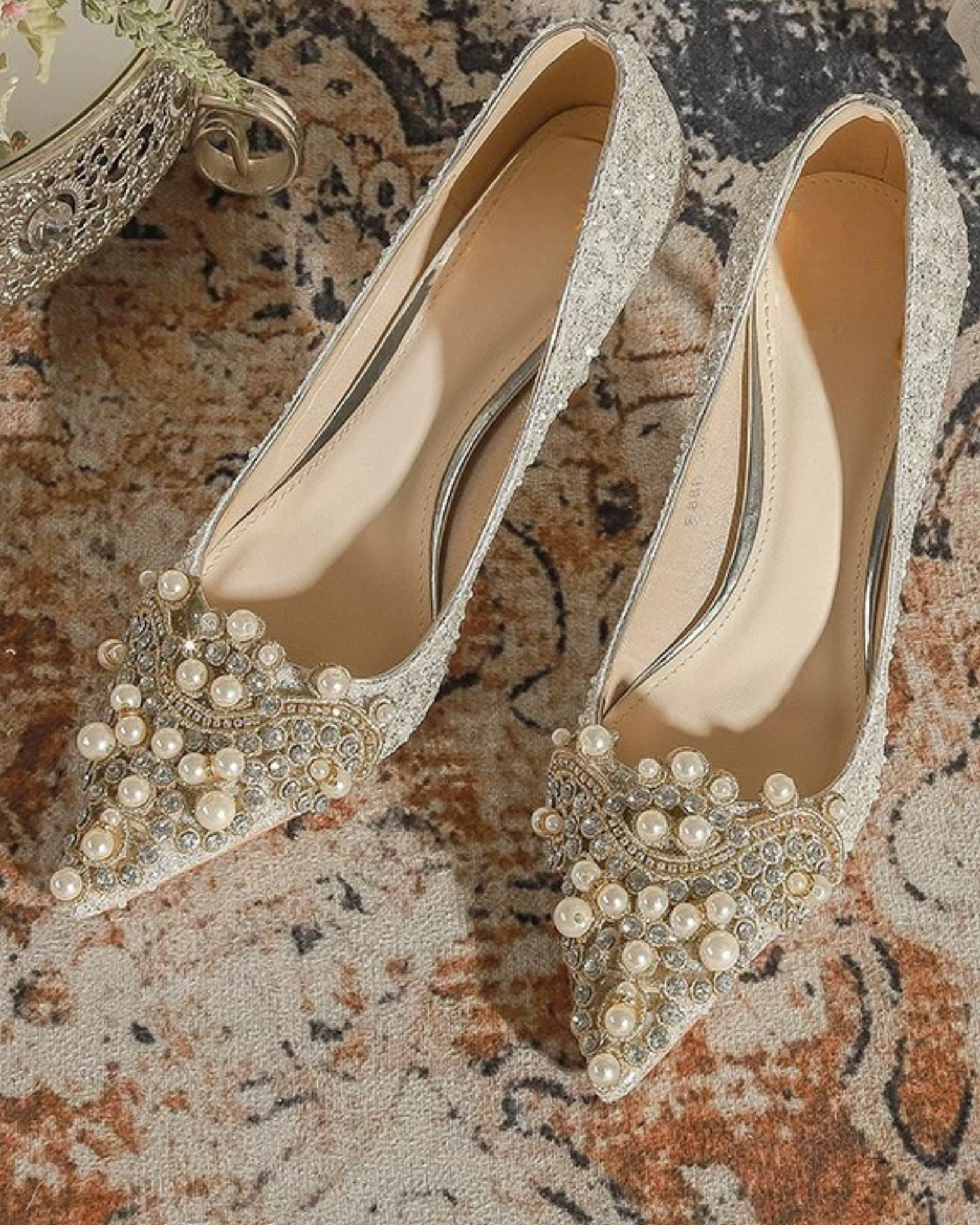 Sadb Pearl Glitter Pumps