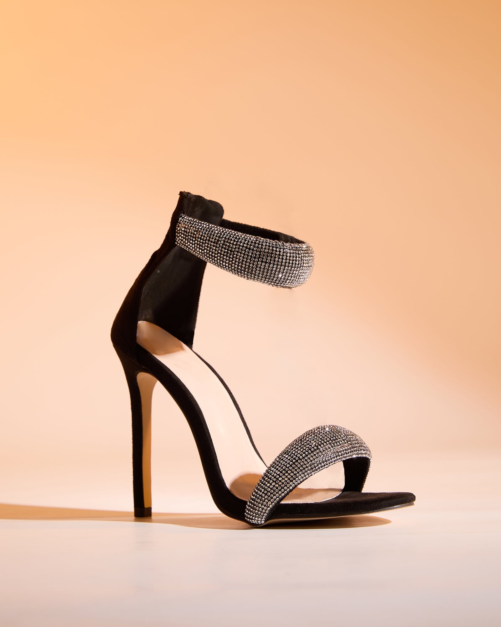 Bianca Silver Diamente Strap Sandals
