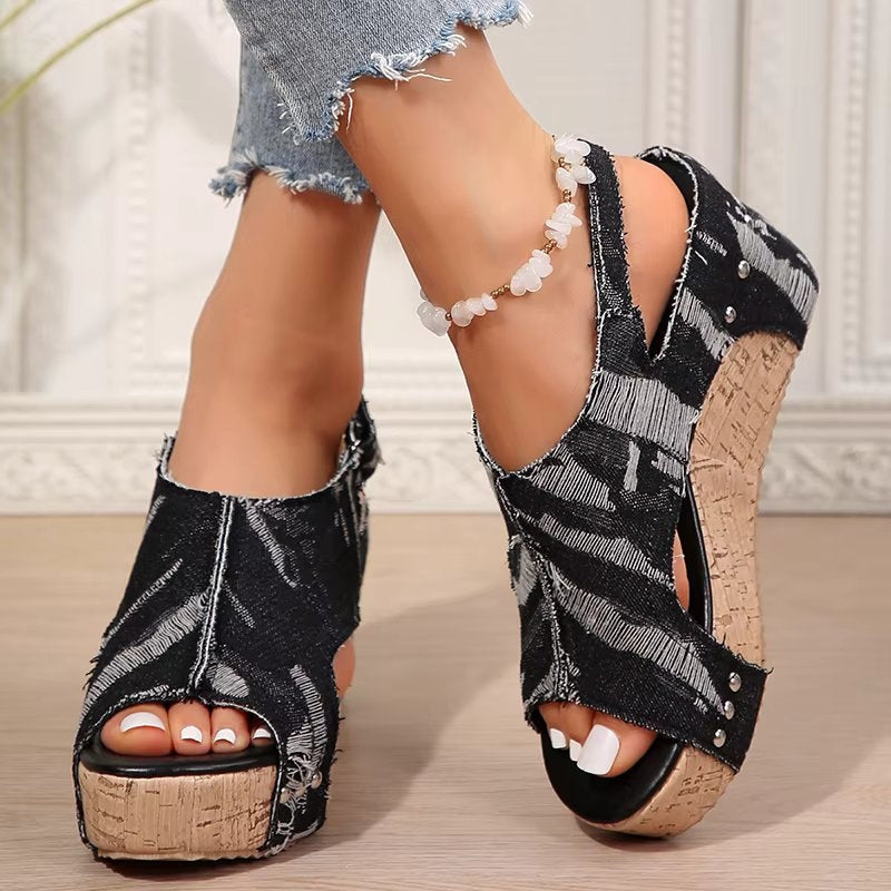 Deni - Wedge Sandals