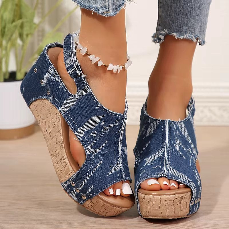 Deni - Wedge Sandals