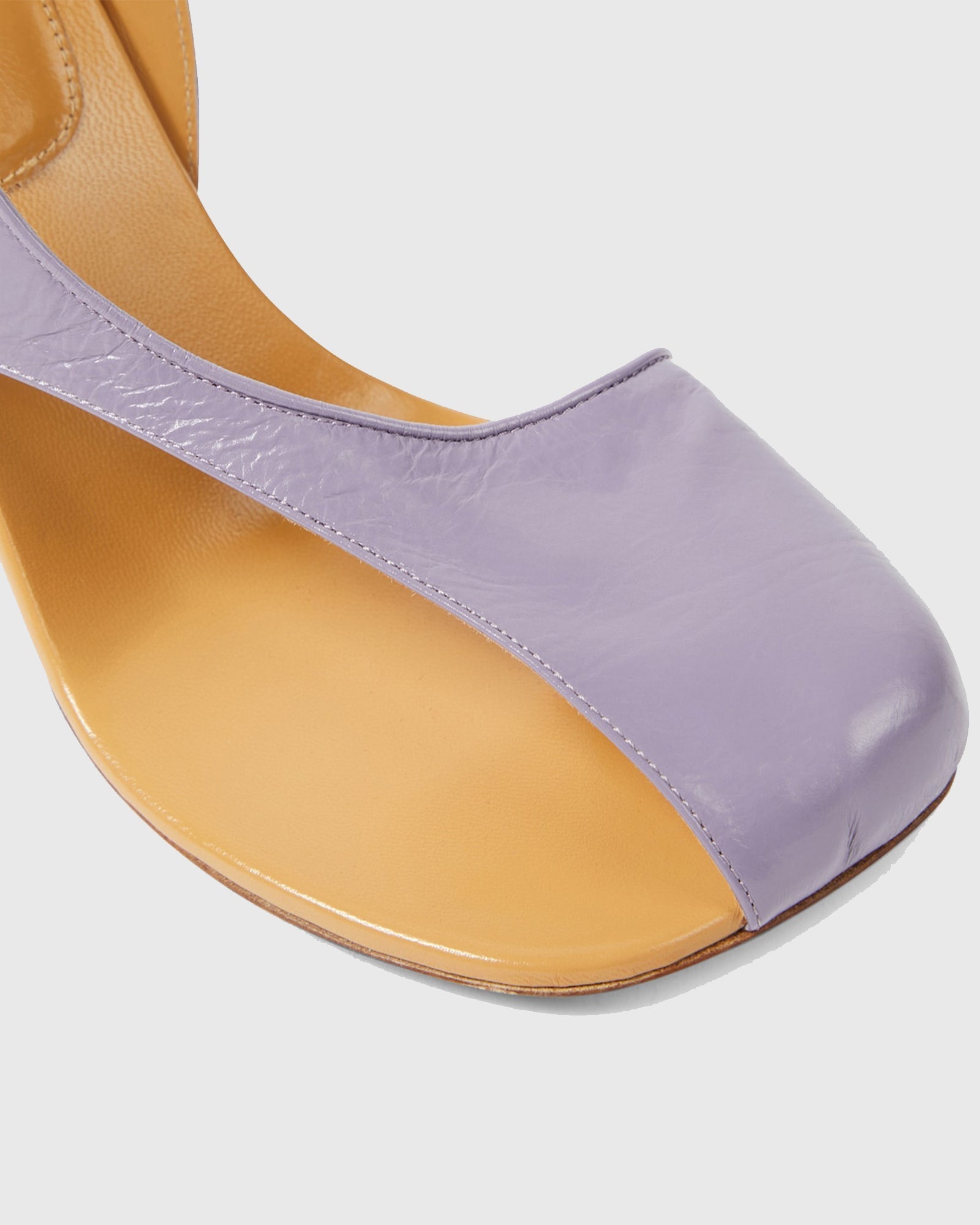 Fina Split Toe Flared Heel Sandals In Purple