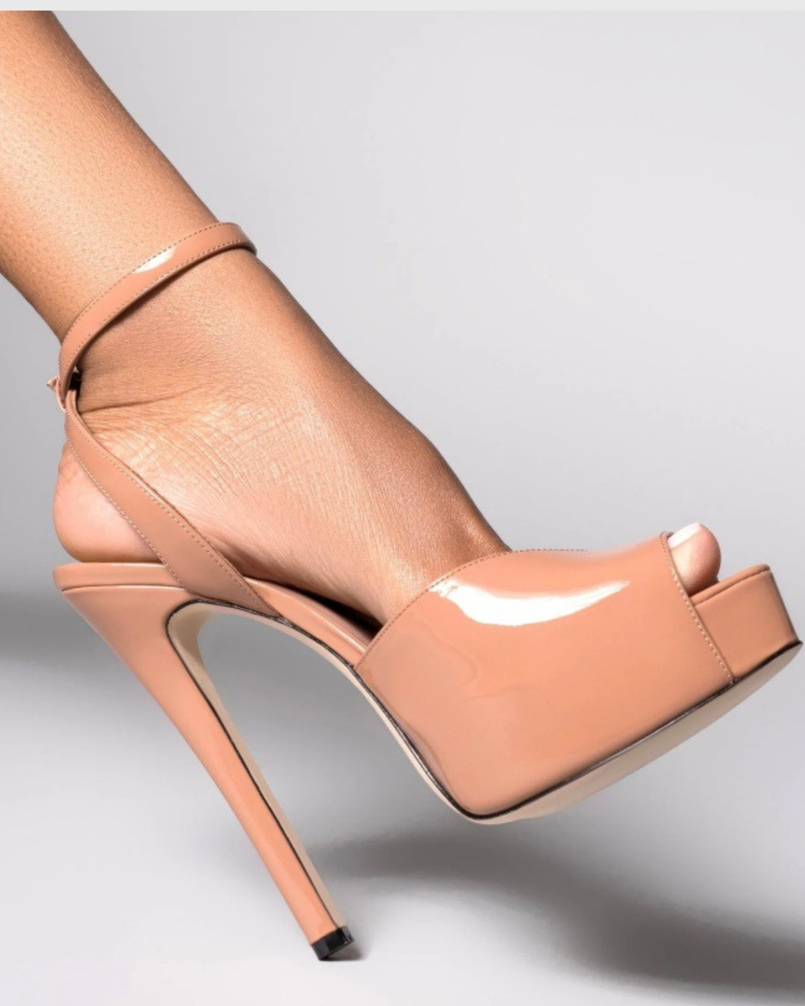 Freya Patent Leather Platfrom Pumps In Beige
