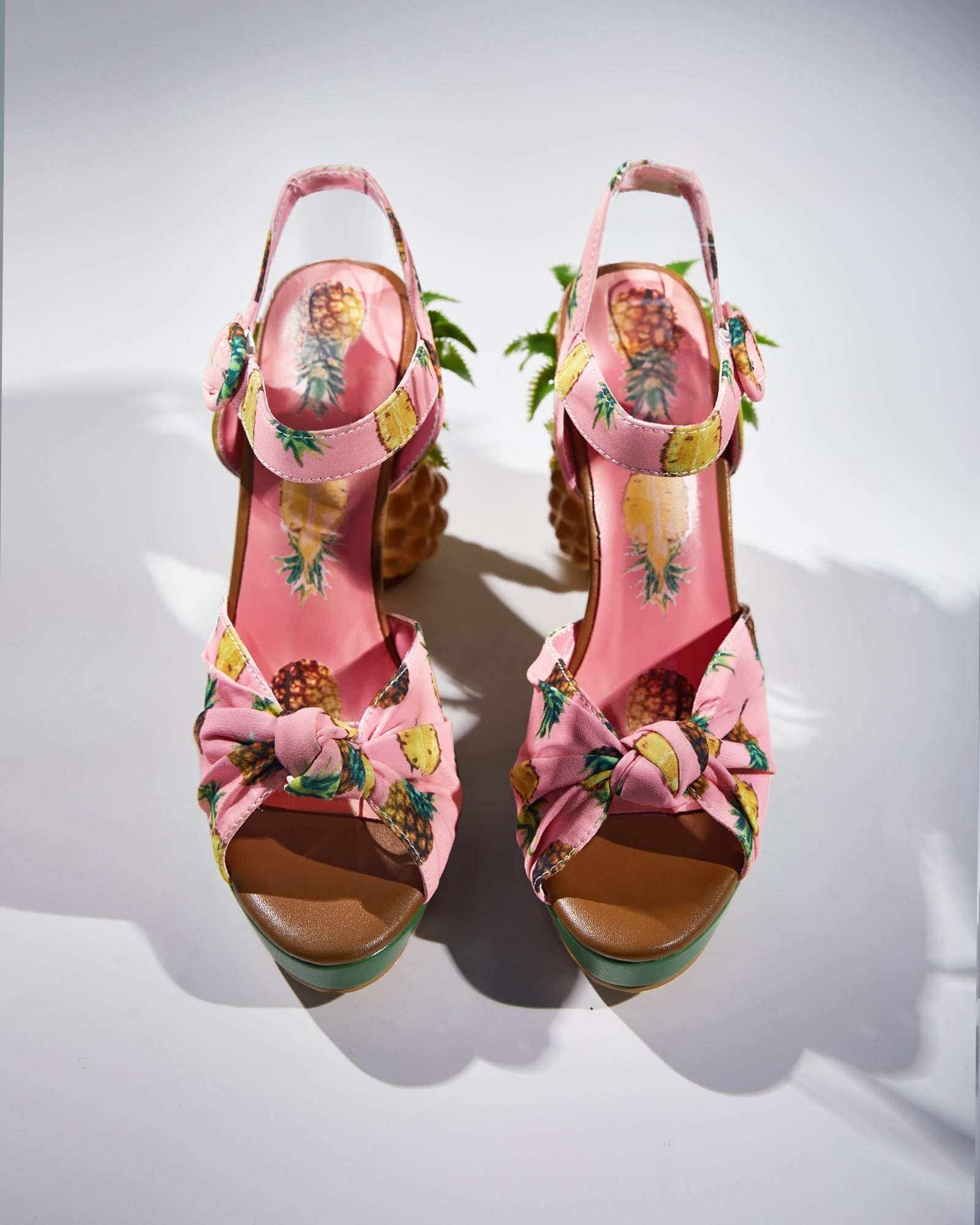 Lorena Pineapple Sandals In Pink