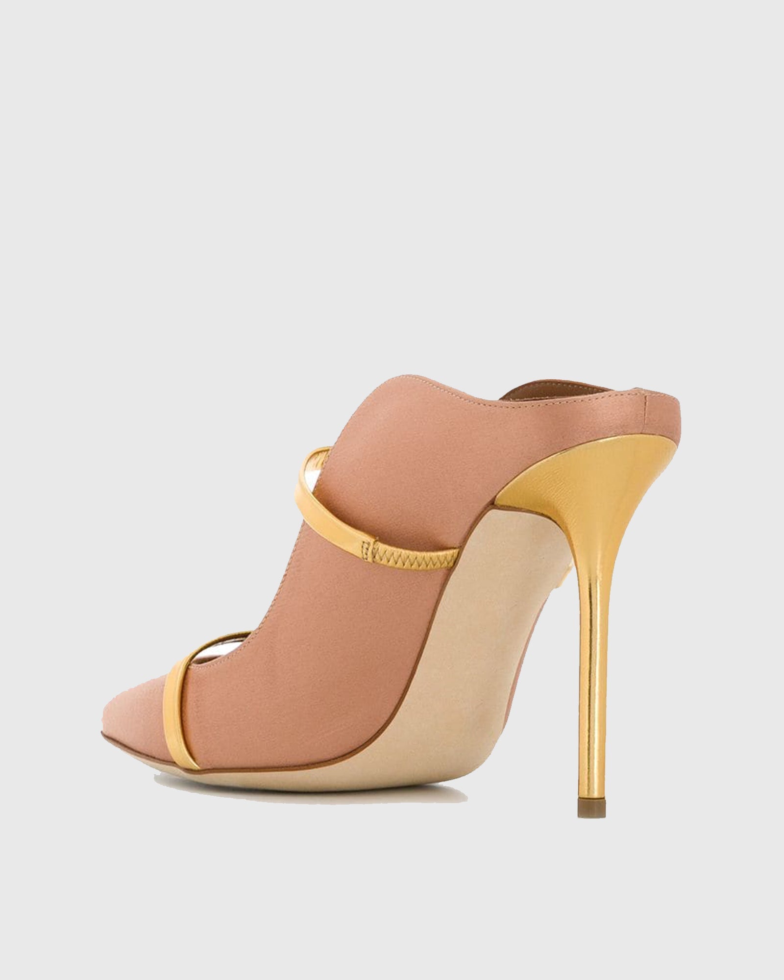 Narcisa Metal Ring Satin Pumps In Beige