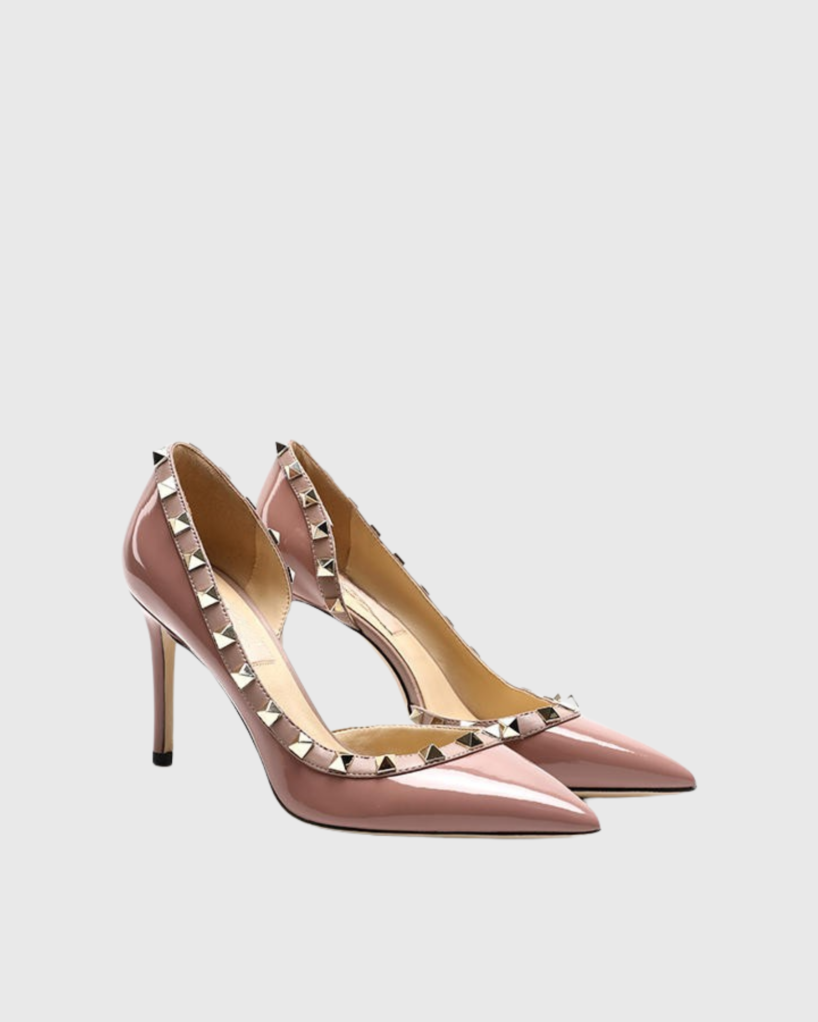 Nella Rivet Irregular Pumps In Pink