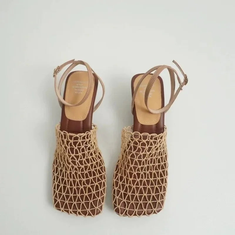 Fallon Mesh Weave Heels