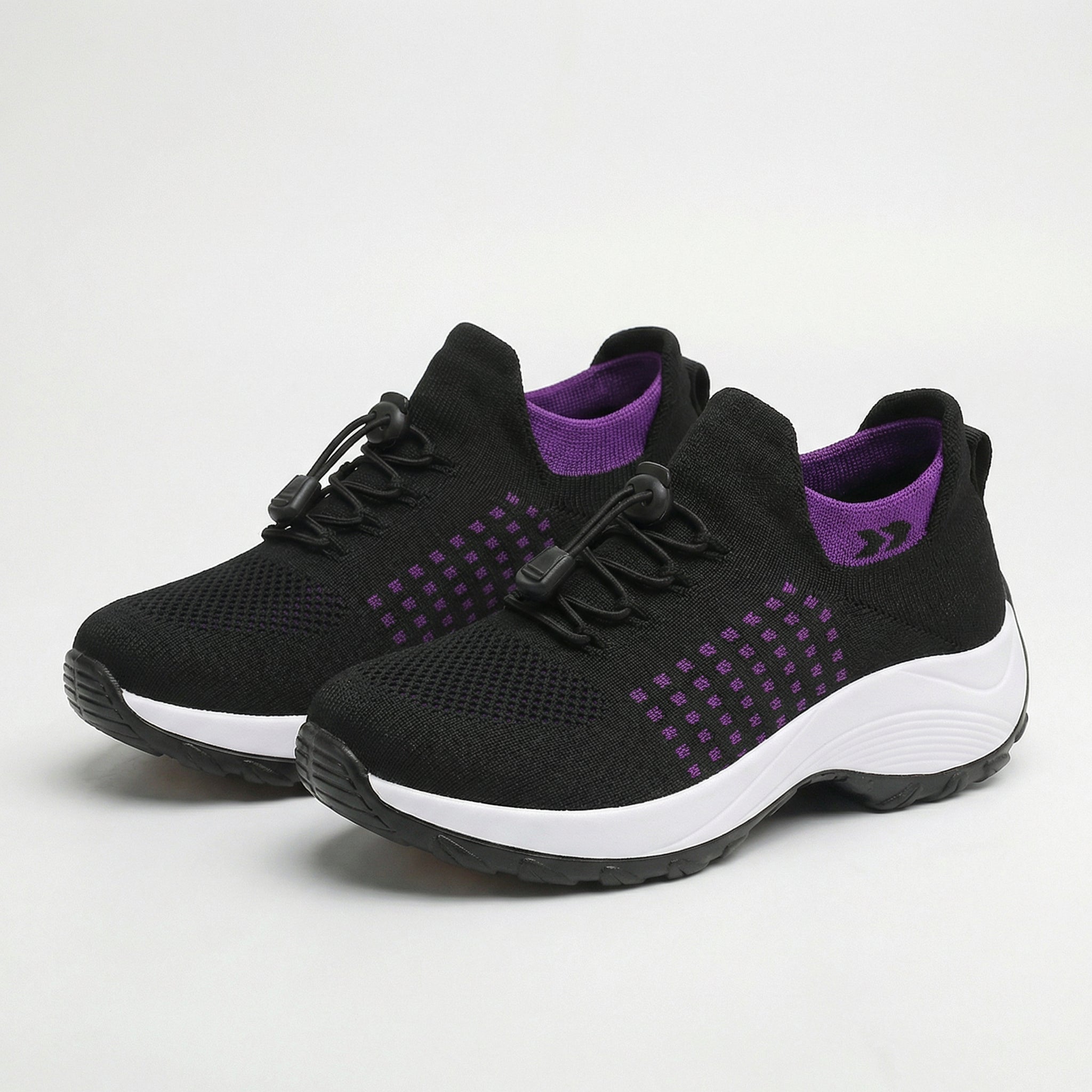 Ambulo Orthopedic Shoes Knitted Fabric - Purple Black
